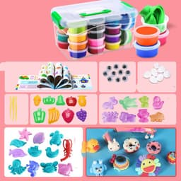 image-Ultra-light Clay 24-color Plasticine Non-toxic Space Colored Clay Children's Handmade Diy Clay Sand Toy Set