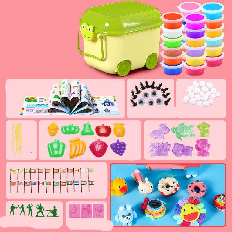 image-Ultra-light Clay 24-color Plasticine Non-toxic Space Colored Clay Children's Handmade Diy Clay Sand Toy Set