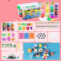 image-Ultra-light Clay 24-color Plasticine Non-toxic Space Colored Clay Children's Handmade Diy Clay Sand Toy Set