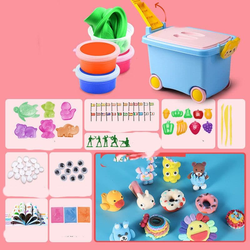 image-Ultra-light Clay 24-color Plasticine Non-toxic Space Colored Clay Children's Handmade Diy Clay Sand Toy Set
