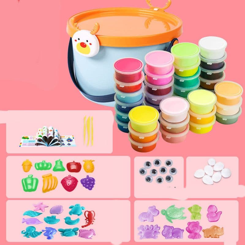 image-Ultra-light Clay 24-color Plasticine Non-toxic Space Colored Clay Children's Handmade Diy Clay Sand Toy Set