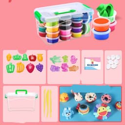 image-Ultra-light Clay 24-color Plasticine Non-toxic Space Colored Clay Children's Handmade Diy Clay Sand Toy Set