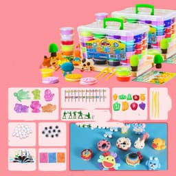 image-Ultra-light Clay 24-color Plasticine Non-toxic Space Colored Clay Children's Handmade Diy Clay Sand Toy Set