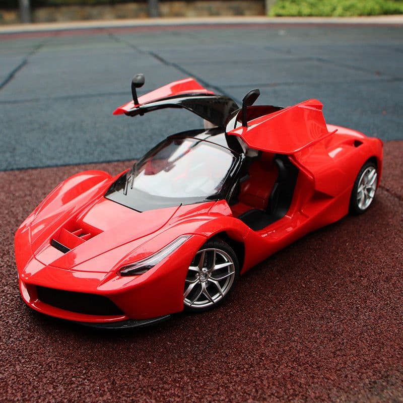 image-Door Openable Steering Wheel Charging Remote Control Racing Children's Toy Sports Car