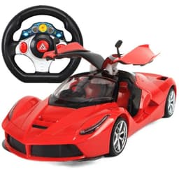 image-Door Openable Steering Wheel Charging Remote Control Racing Children's Toy Sports Car