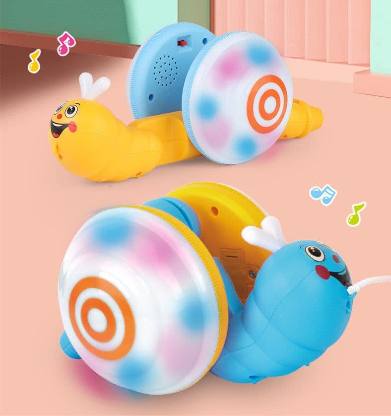 image-Children's Rope Dragging Snail Toy Light And Music Pulling The Baby Toddler