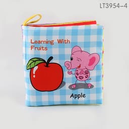 image-Baby Three-dimensional Palm Cloth Book Early Education Toys English Animal Digital Cognition