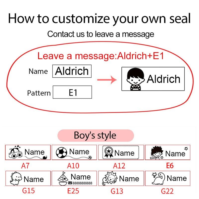 image-Kindergarten Clothing Name Baby Crystal Seal