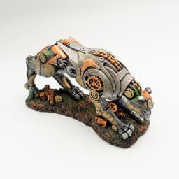 image-Fish Tank Landscaping Machinery Leopard Creative Aquarium Decoration Resin Crafts