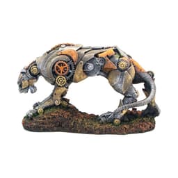 image-Fish Tank Landscaping Machinery Leopard Creative Aquarium Decoration Resin Crafts