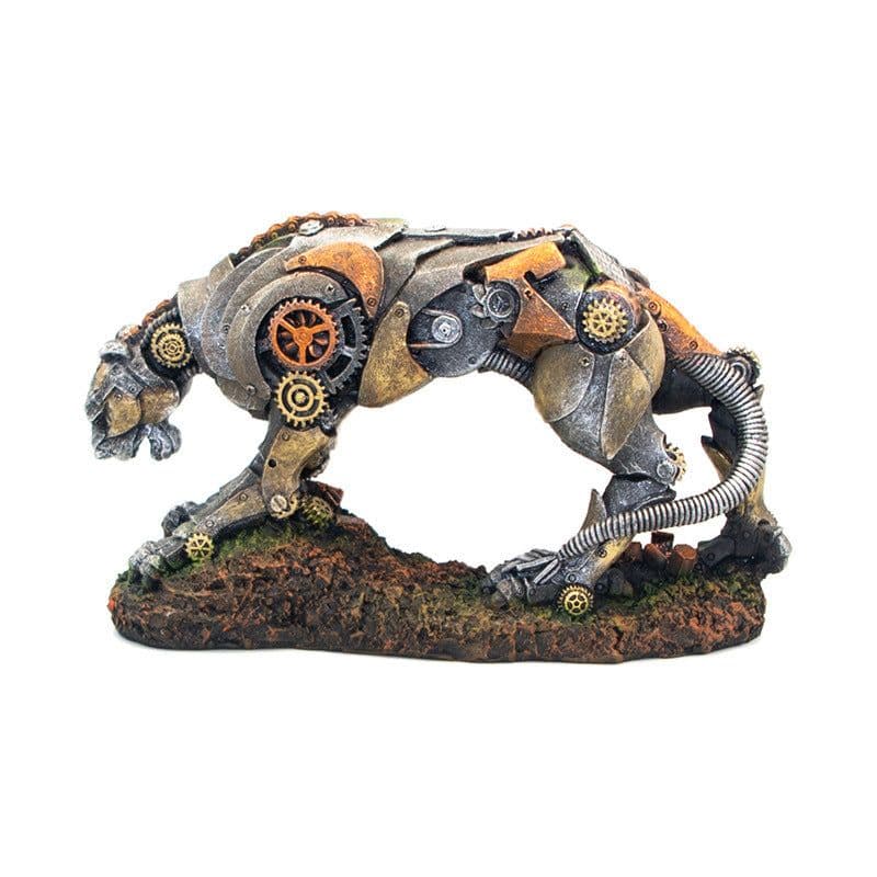 image-Fish Tank Landscaping Machinery Leopard Creative Aquarium Decoration Resin Crafts