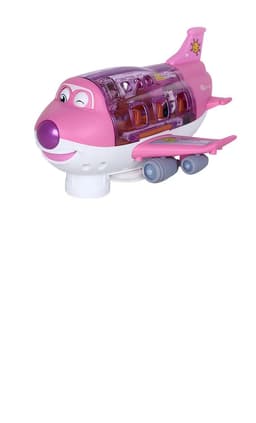 image-360 Rotating Electric Plane Airplane Toys For Kids Bump And Go Action Toddler Toy Plane With LED Flashing Light Sound For Boys