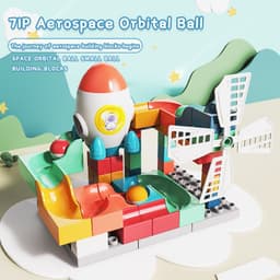 image-Aerospace Orbital 71 Large Particle Children's Slide Assembled Building Blocks