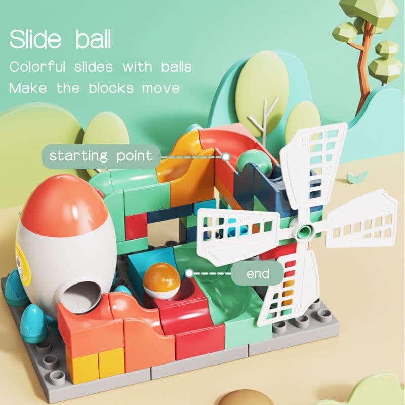 image-Aerospace Orbital 71 Large Particle Children's Slide Assembled Building Blocks