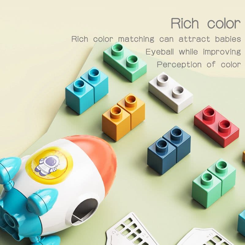 image-Aerospace Orbital 71 Large Particle Children's Slide Assembled Building Blocks