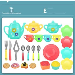 image-Children's Afternoon Teacup Tea Set Girl's Kitchen Play House
