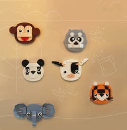 image-Animal Magnetic Fridge Magnet Assembled Building Block Toys For Children