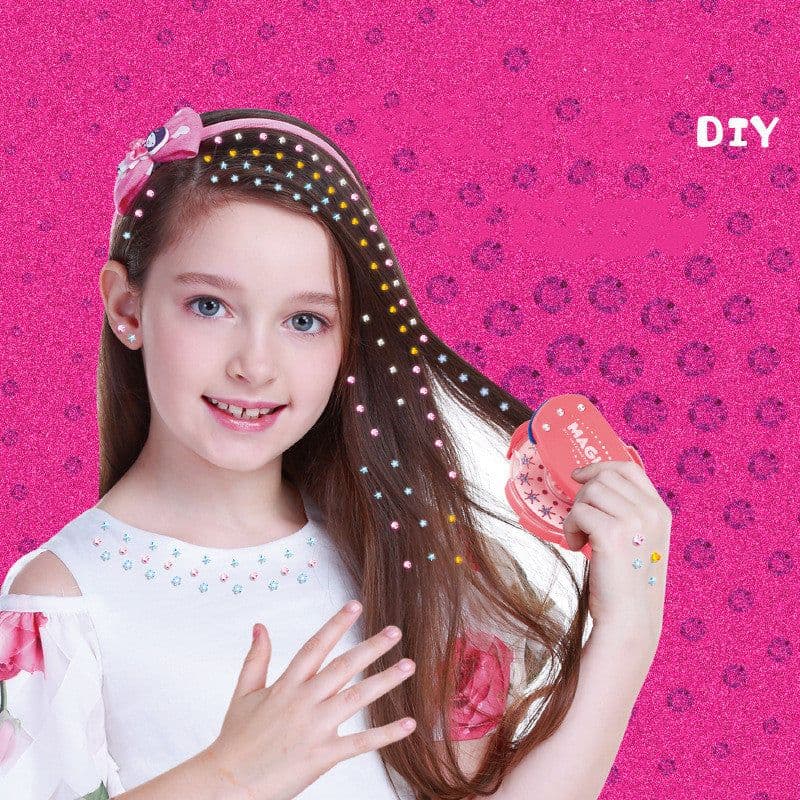 image-Girl Hair Accessories Stickers Rig FN Parent Child Children's Toys