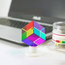 image-Crystal Cube Crystal Pyramid Prism Tabletop Toy