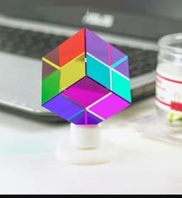 image-Crystal Cube Crystal Pyramid Prism Tabletop Toy