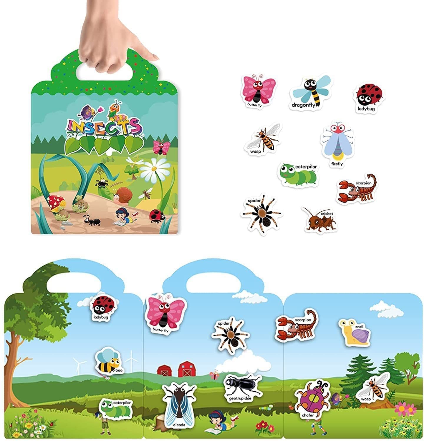 image-Children's Sticker Book DIY Sticker Dinosaur Animal