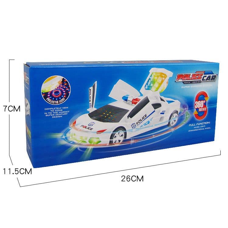 image-Rotary Deformation Police Car Simulation Model Wholesale Toys