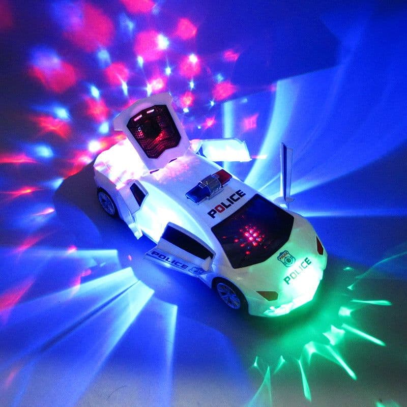 image-Rotary Deformation Police Car Simulation Model Wholesale Toys