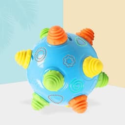image-Newborn Baby Kids Music Shake Dancing Free Bouncing Sensory Developmental Ball Toy Music Vibrating Dancing Balls