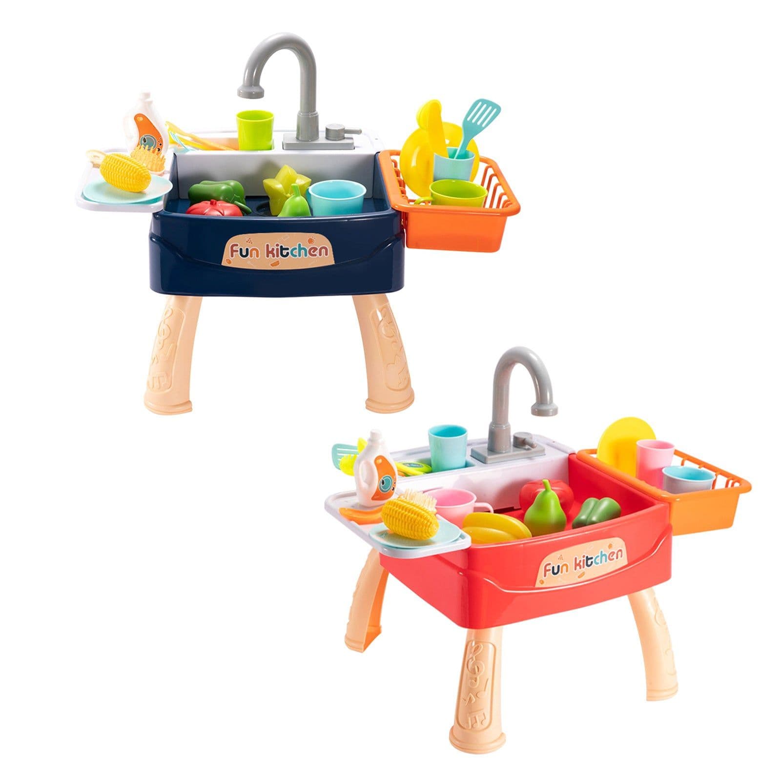 image-Kitchen Children Dishwasher Simulation Sink Faucet Circulating Water Electric Wash Table Toys
