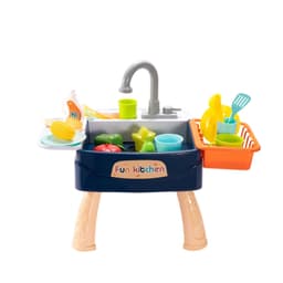 image-Kitchen Children Dishwasher Simulation Sink Faucet Circulating Water Electric Wash Table Toys