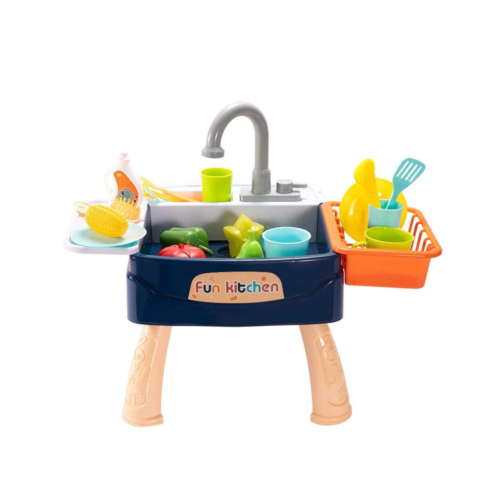 image-Kitchen Children Dishwasher Simulation Sink Faucet Circulating Water Electric Wash Table Toys