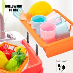 image-Kitchen Children Dishwasher Simulation Sink Faucet Circulating Water Electric Wash Table Toys