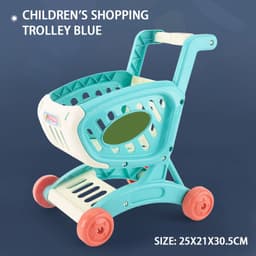 image-Children's Simulation Supermarket Shopping Cart Fruit And Vegetable Toys