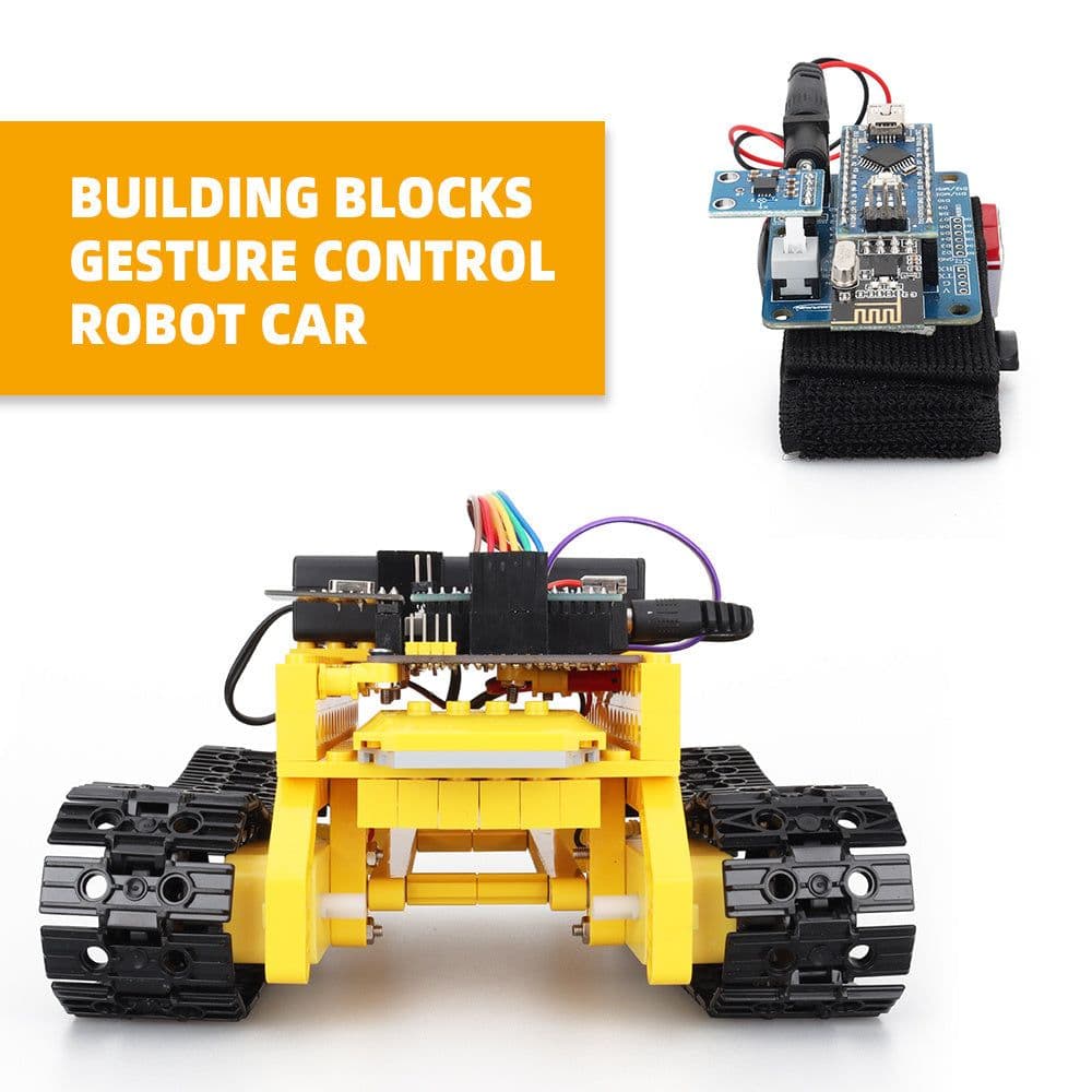 image-Tank Graphical Programming C DIY Smart Robot Car For CH340 Arduino Nano STEM Educational Building Block