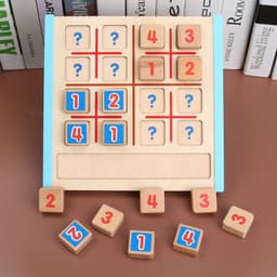image-Wooden Sudoku Jiugongge Game Chess Educational Toy