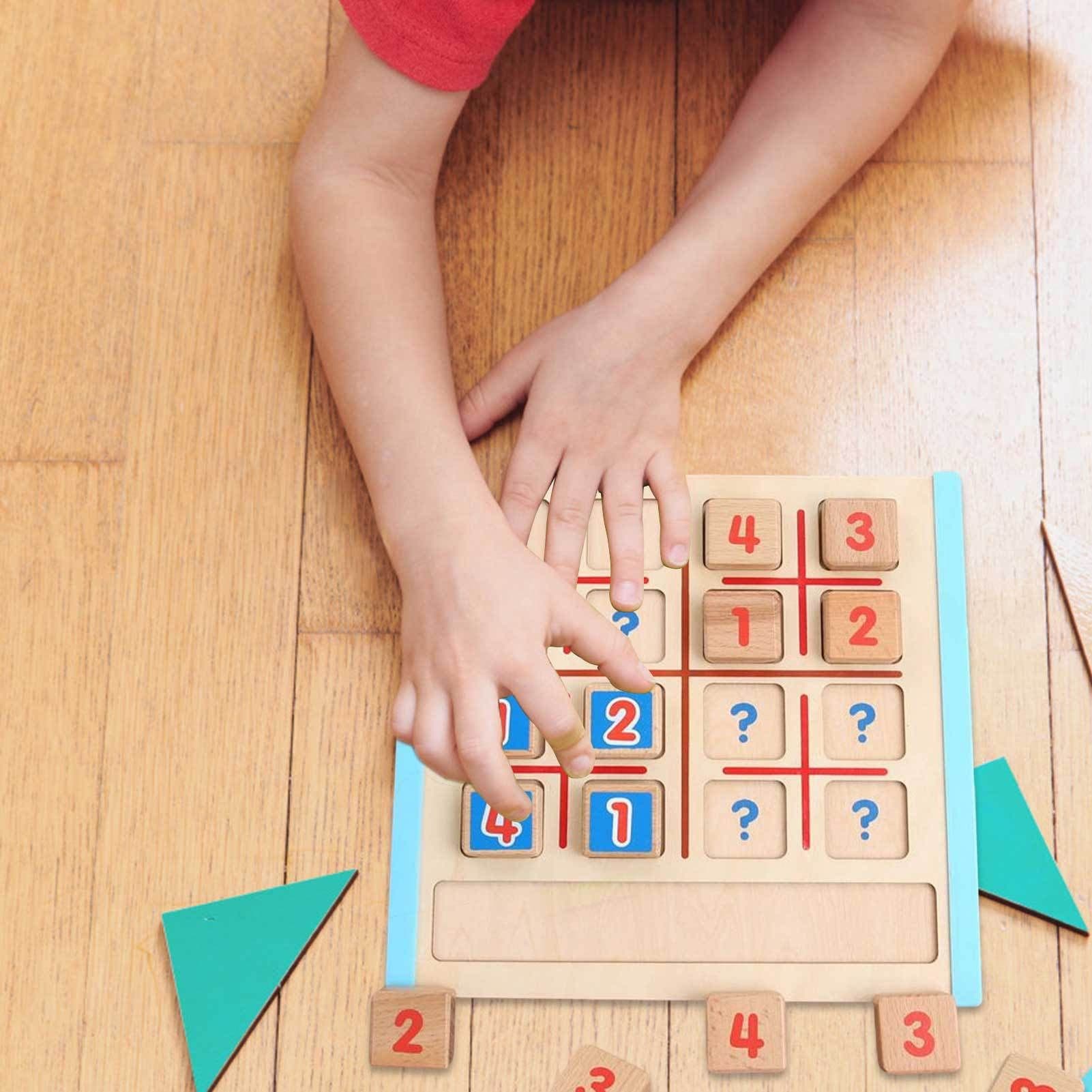 image-Wooden Sudoku Jiugongge Game Chess Educational Toy