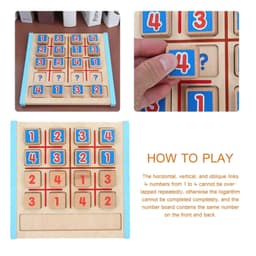 image-Wooden Sudoku Jiugongge Game Chess Educational Toy