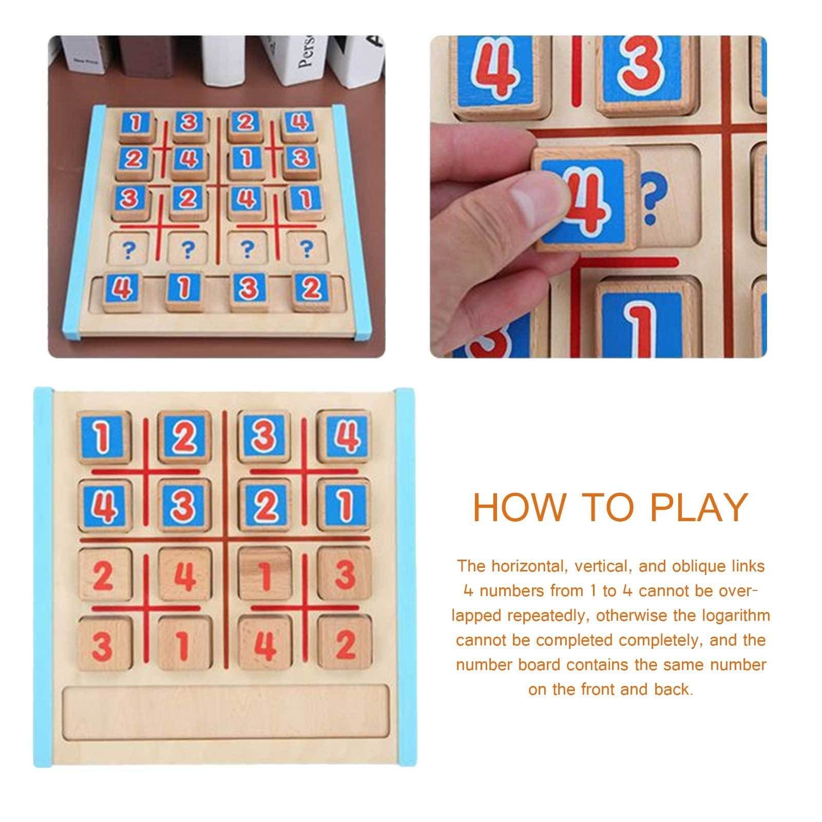 image-Wooden Sudoku Jiugongge Game Chess Educational Toy