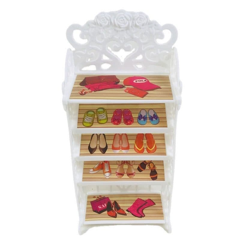 image-Doll Creative Shoe Rack Assembly Storage Shoe Cabinet