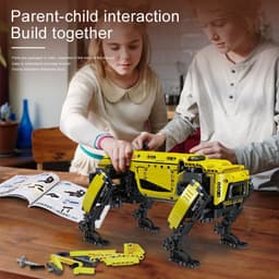 image-Mechanical Electric Robot Dog Remote Control Puzzle Assembly Model