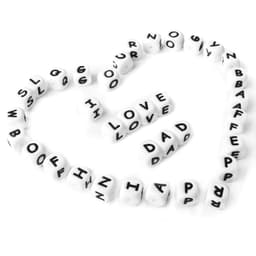 image-12mm Baby Products 26 Silicone English Alphabet Beads Teeth Accessories