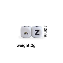 image-12mm Baby Products 26 Silicone English Alphabet Beads Teeth Accessories