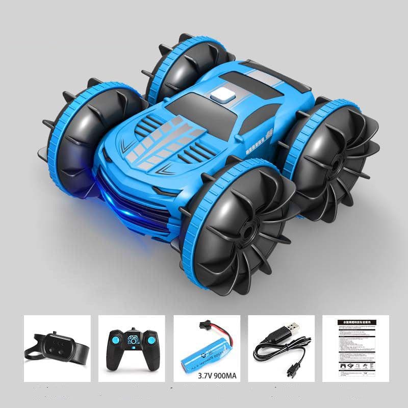 image-2.4G 4WD Stunt Car Watch Dual Remote Control Children's Toy Car
