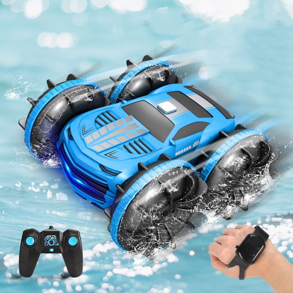image-2.4G 4WD Stunt Car Watch Dual Remote Control Children's Toy Car