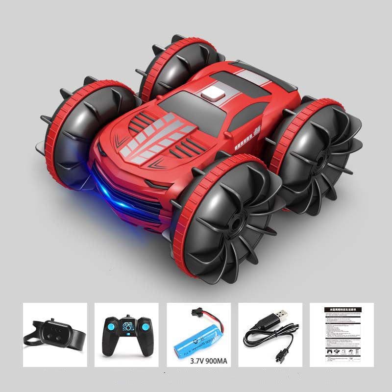 image-2.4G 4WD Stunt Car Watch Dual Remote Control Children's Toy Car