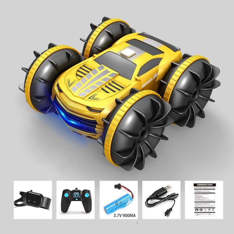 image-2.4G 4WD Stunt Car Watch Dual Remote Control Children's Toy Car