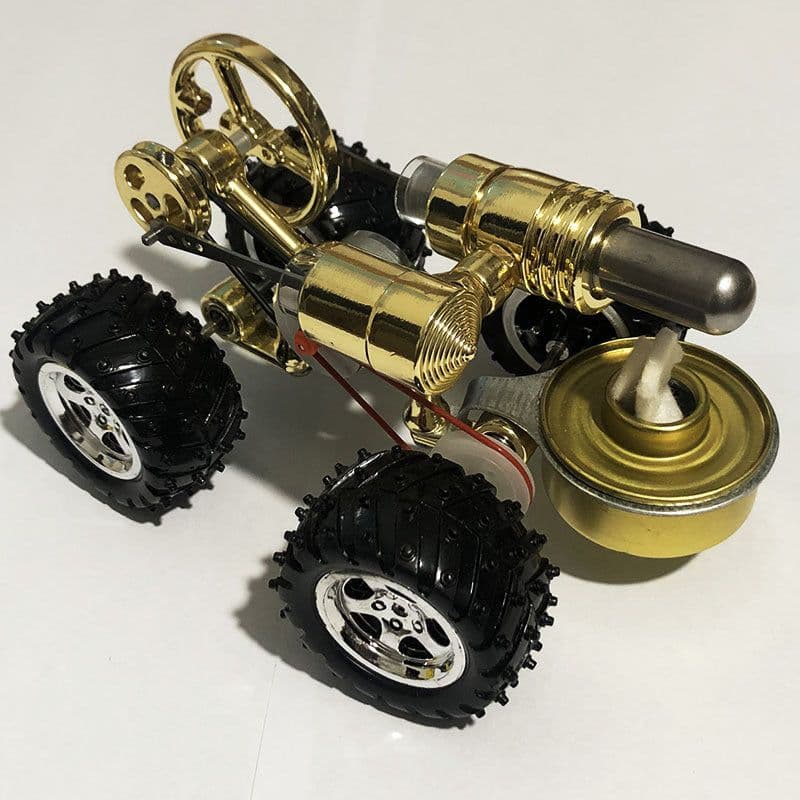image-Stirling Engine Miniature Model External Combustion Power Car