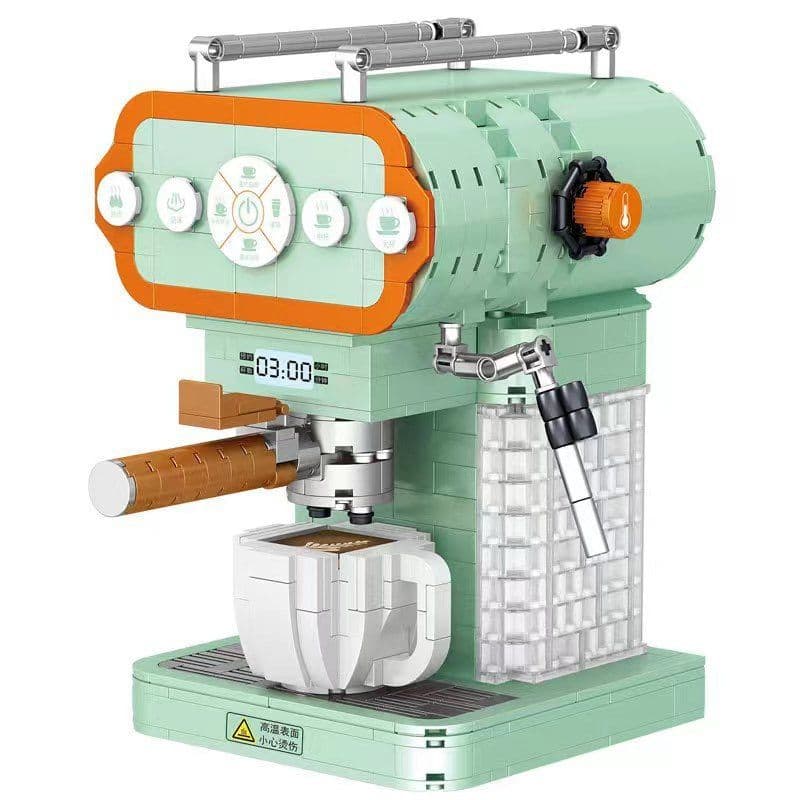 image-Coffee Machine Creative Model Assembled Building Blocks Toy
