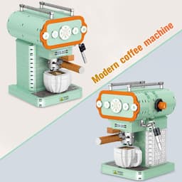 image-Coffee Machine Creative Model Assembled Building Blocks Toy