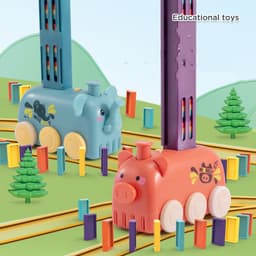 image-Children's Domino Train Educational Toy